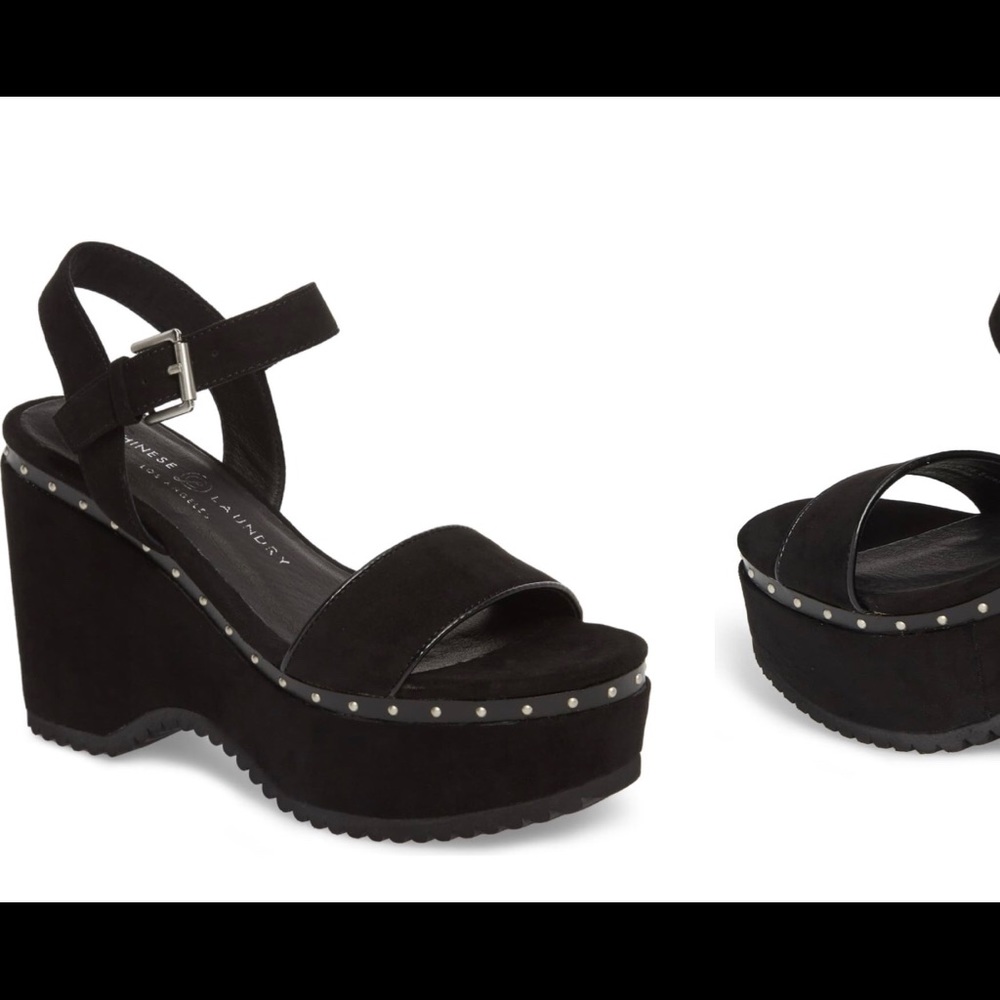 Chinese Laundry Tula Wedge in Black Size 6…